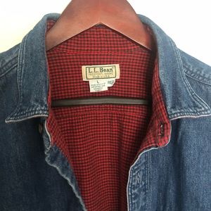 Vintage L.L. Bean Denim flannel lined shirt